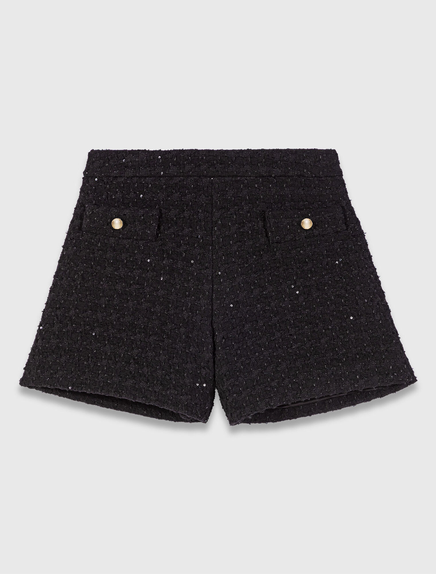 Rhinestone tweed shorts