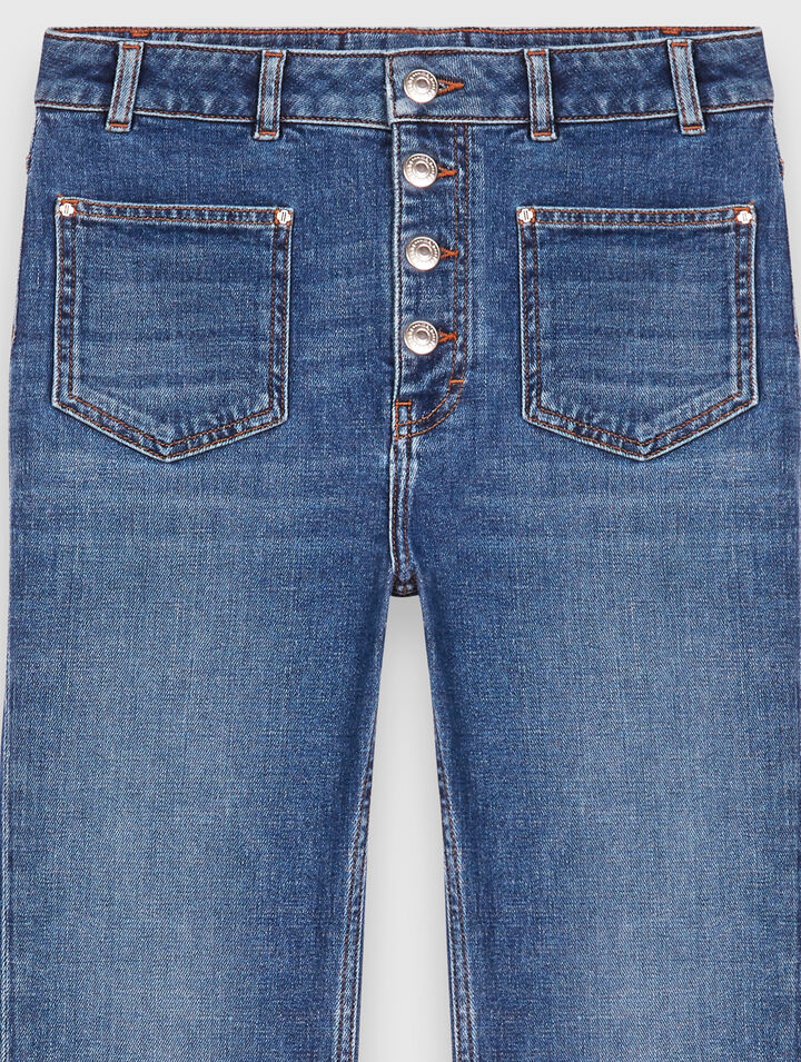 Denim jeans with pockets