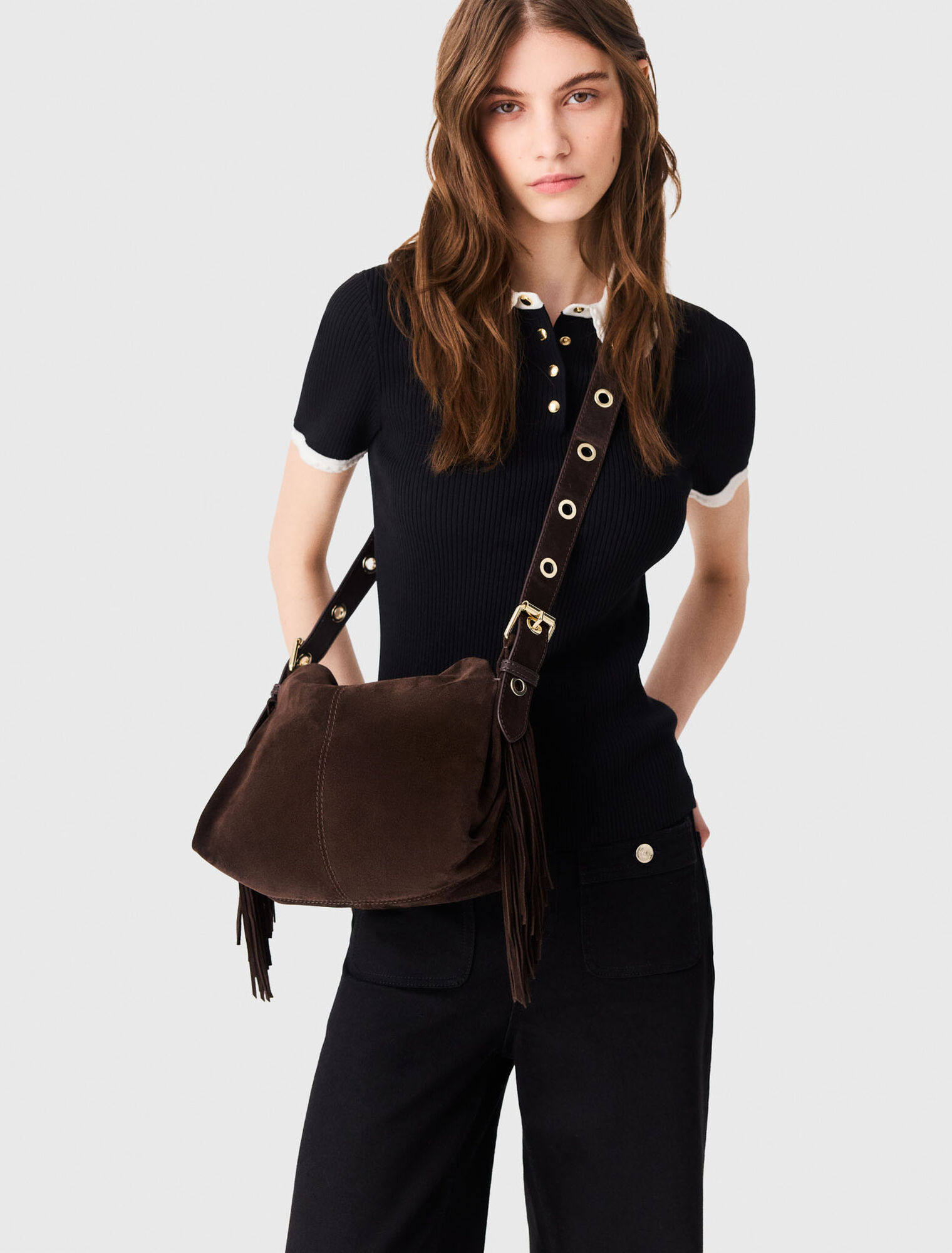 Suede Miss M bag