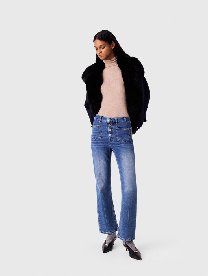 Denim jeans with pockets