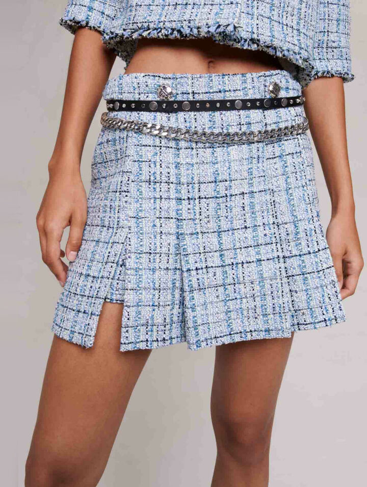 Short pleated skirt