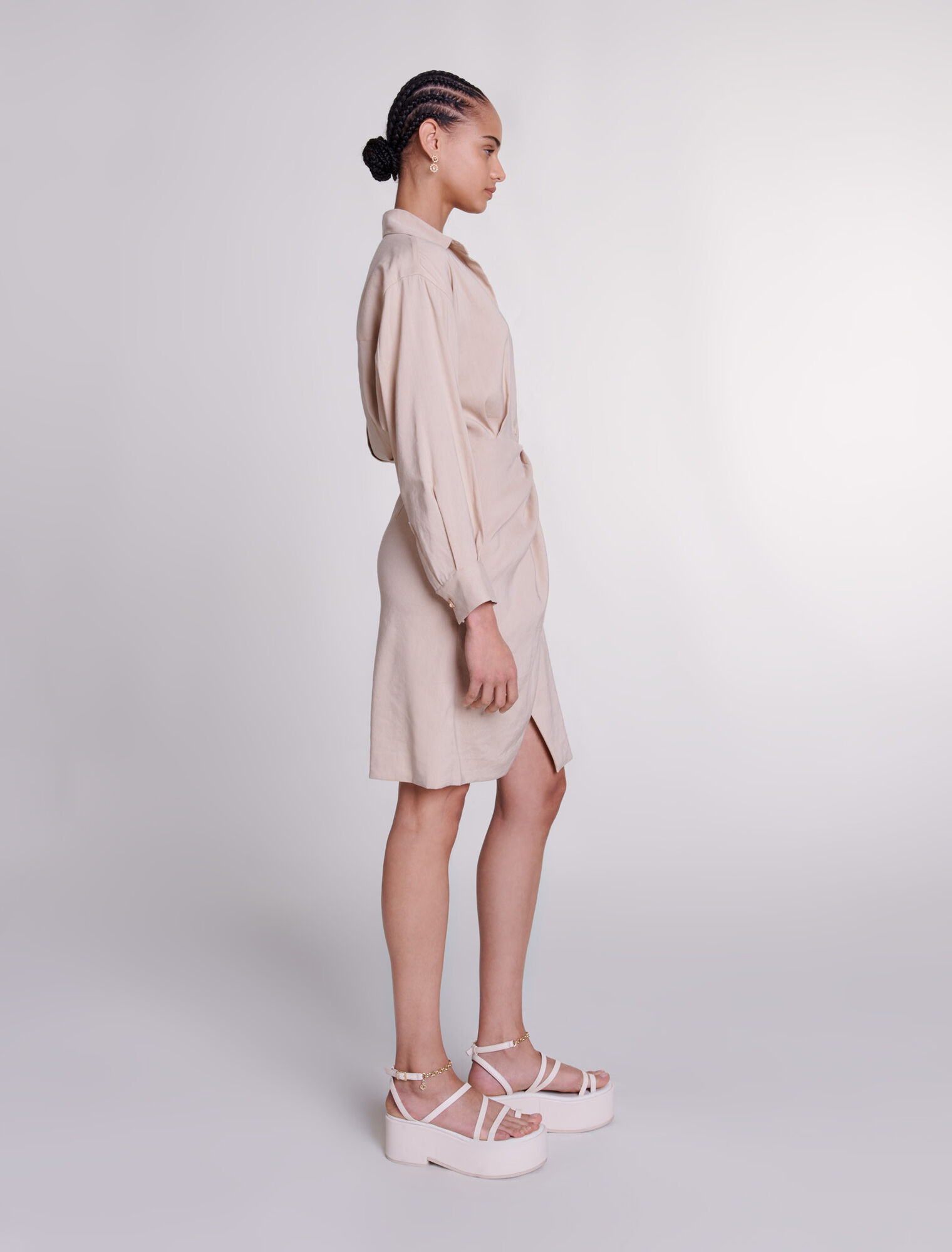 Linen midi dress