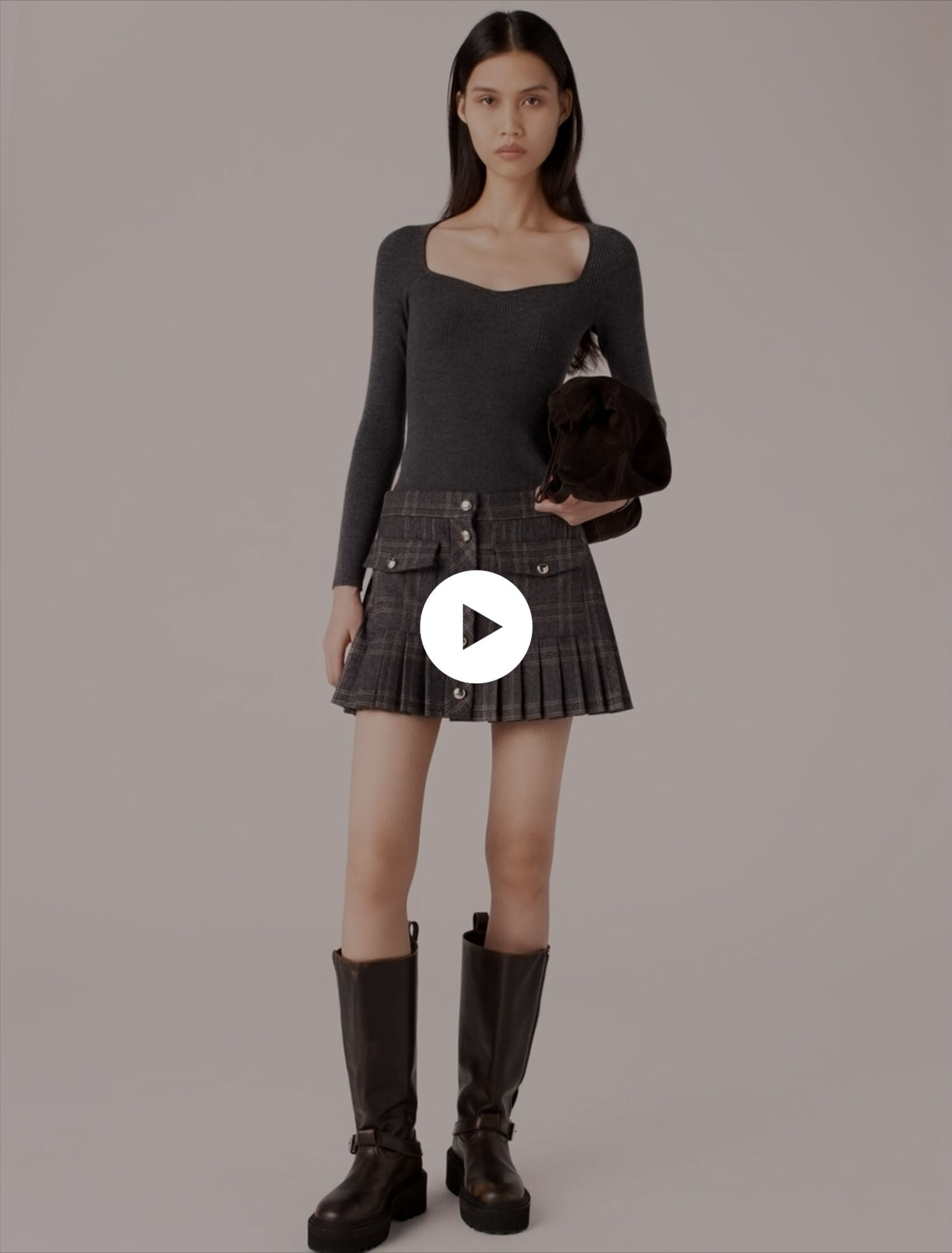 Rib knit jumper