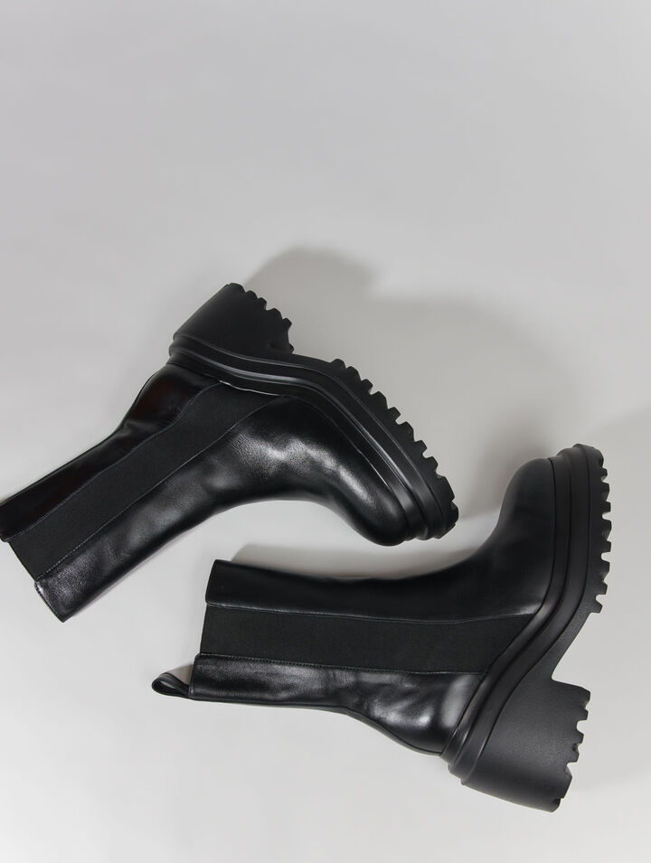 Leather ankle boots