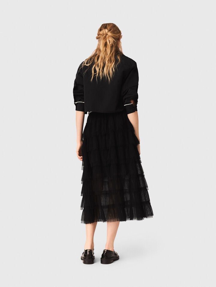 Tulle midi skirt