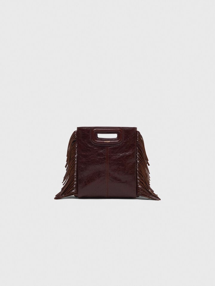 Crackled leather mini M bag