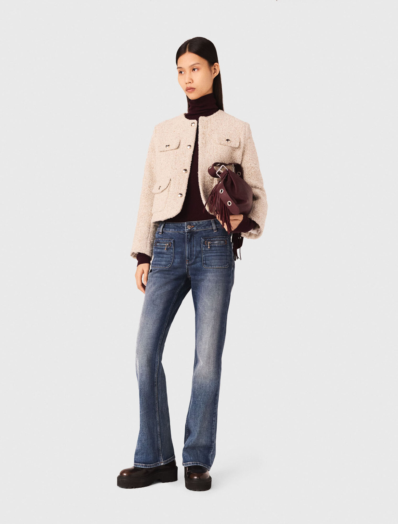 Short boucle tweed jacket