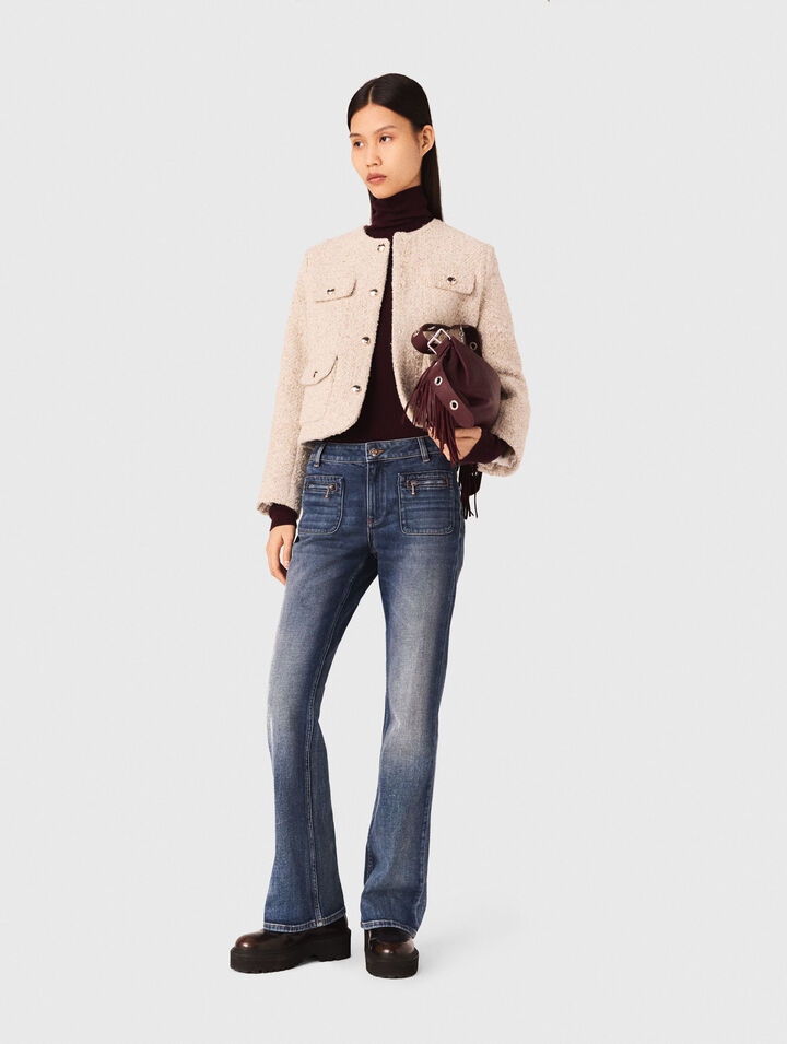 Short boucle tweed jacket