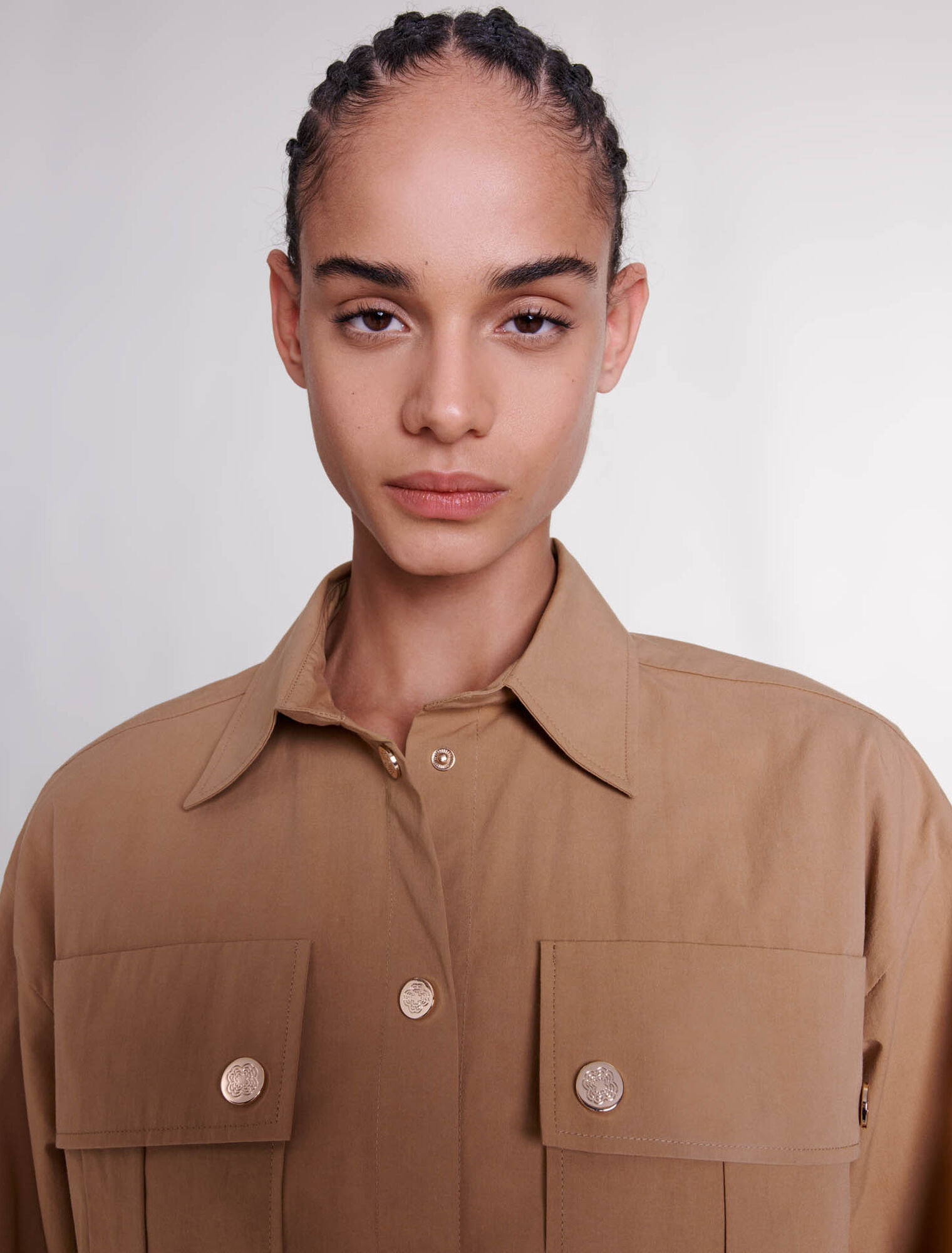 Belted long shirt
