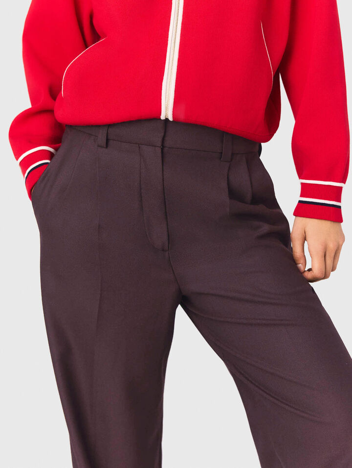 Wide-leg suit trousers