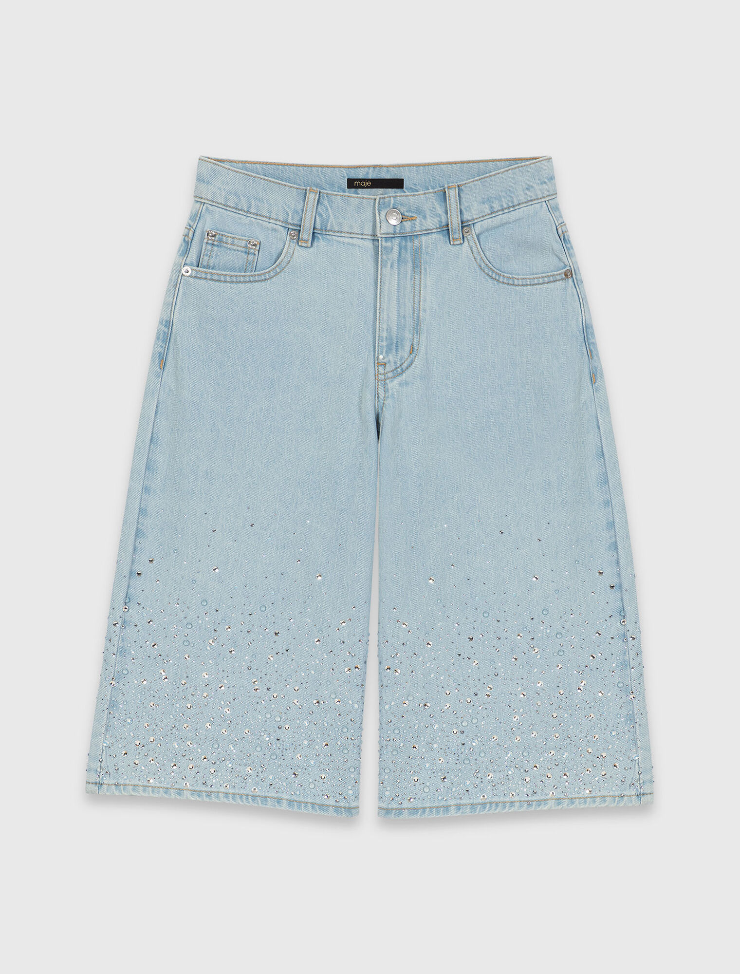 Rhinestone Bermuda shorts