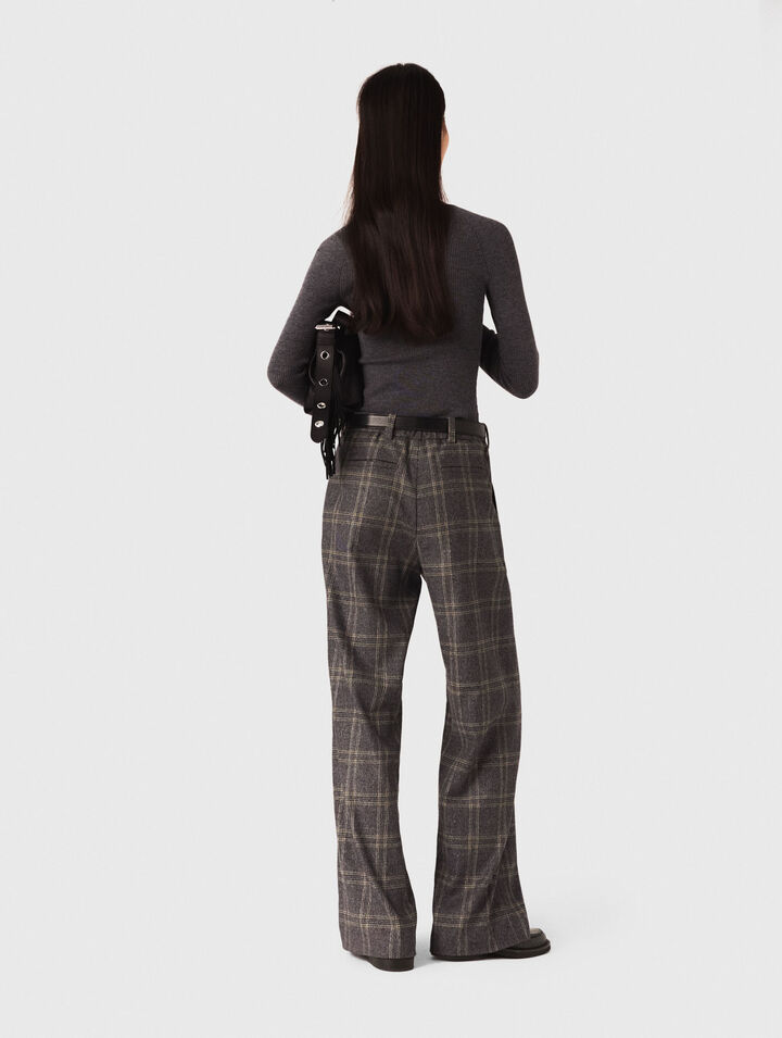 Checked suit trousers