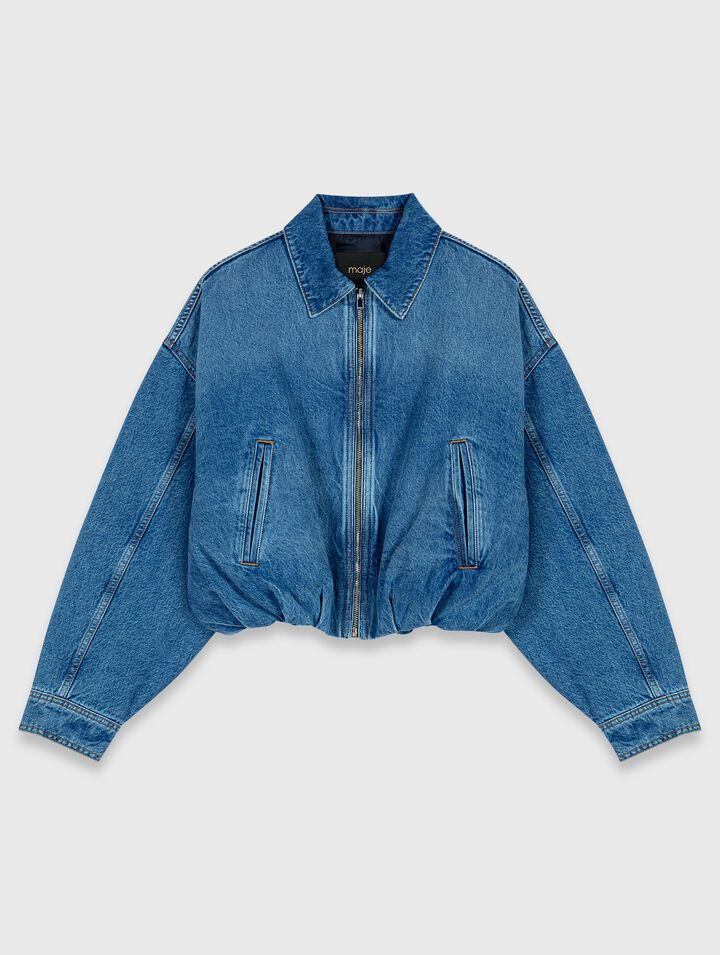 Denim bomber jacket