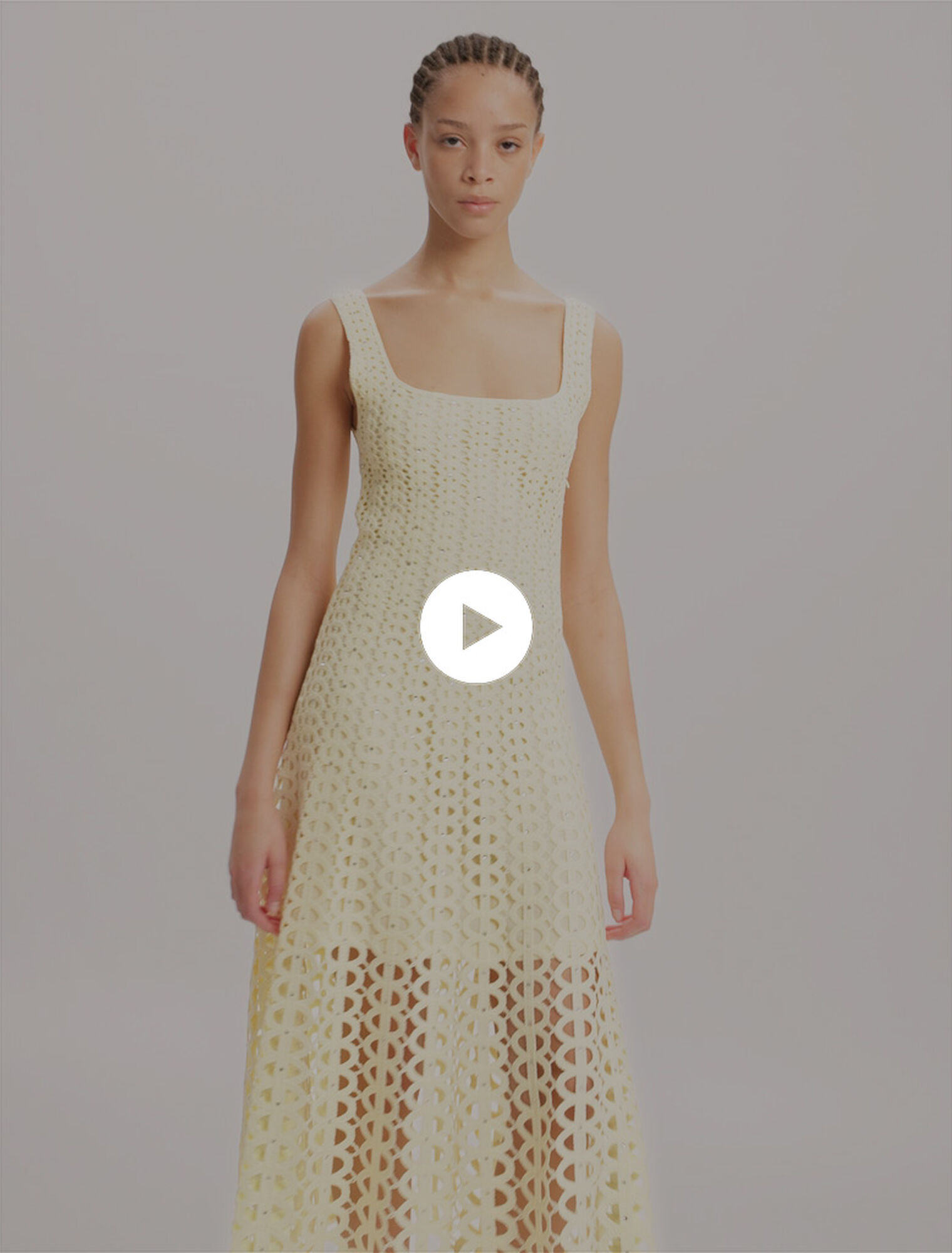 Rhinestone crochet midi dress