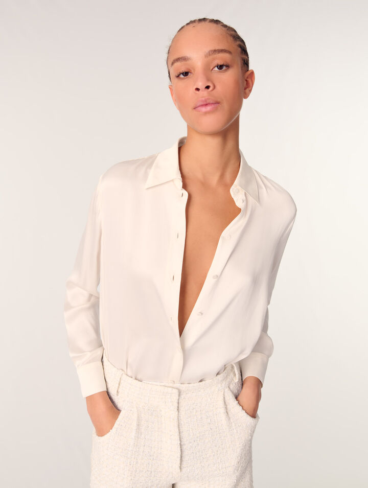 White silk shirt