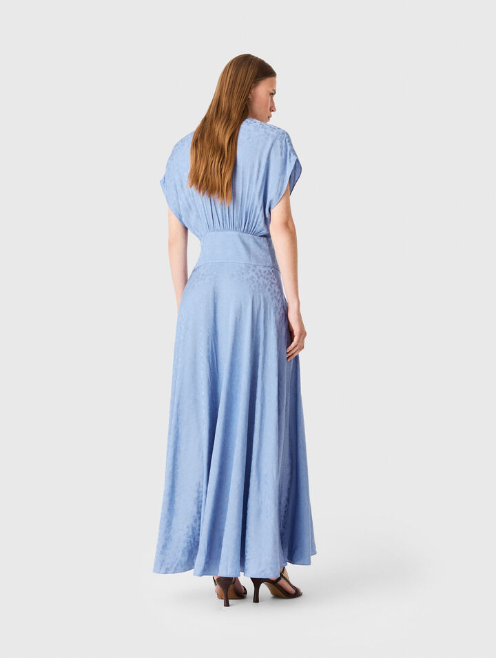Patterned jacquard maxi dress