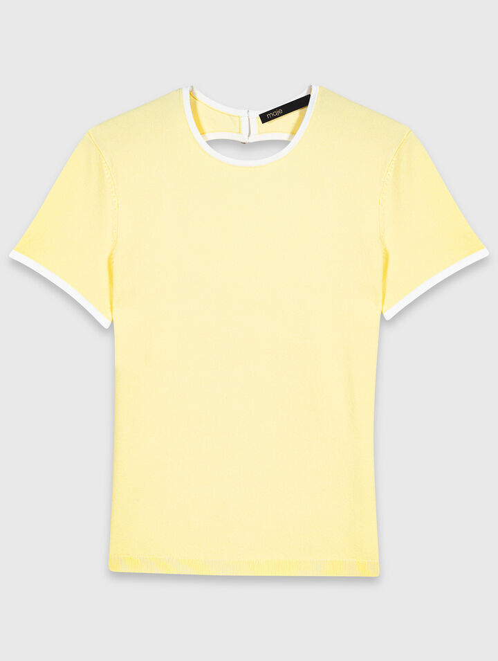 Round back cut-out jumper