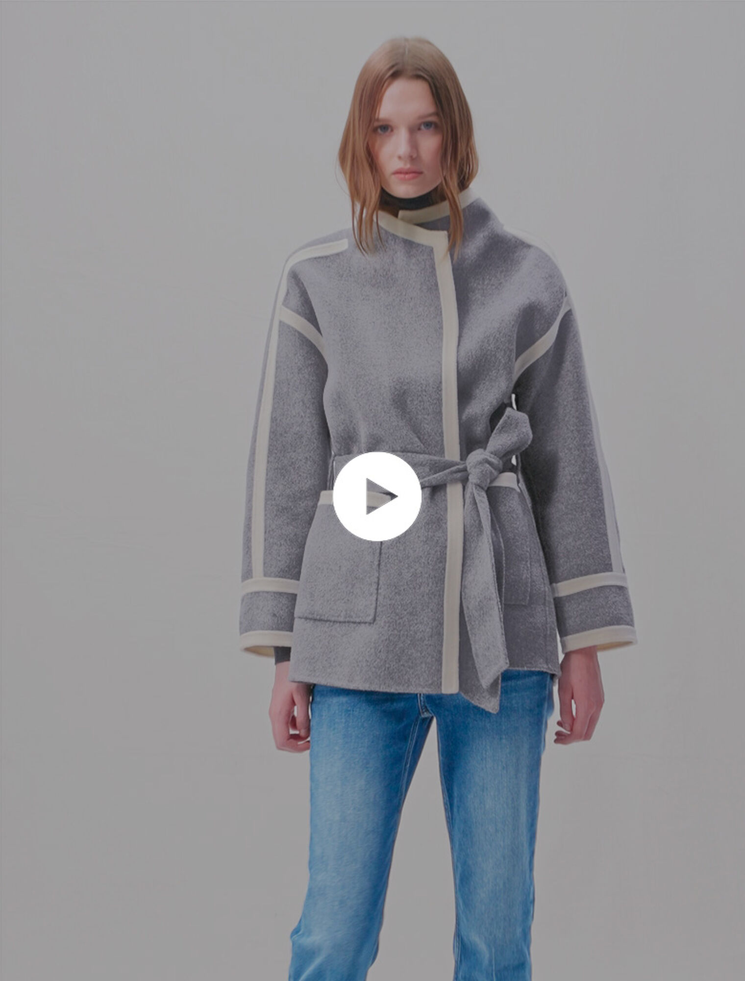 Short two-tone coat