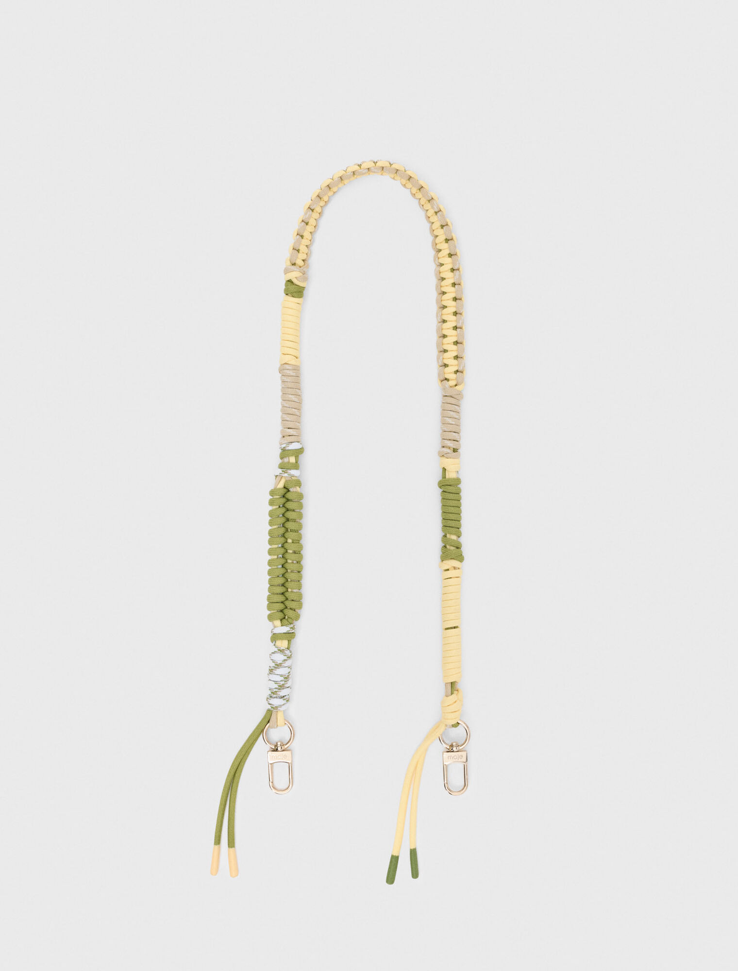 Braided coloured cord strap