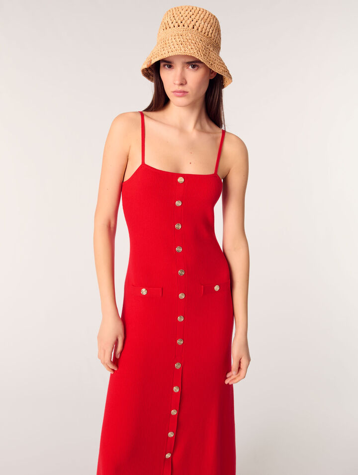 Rib knit maxi dress