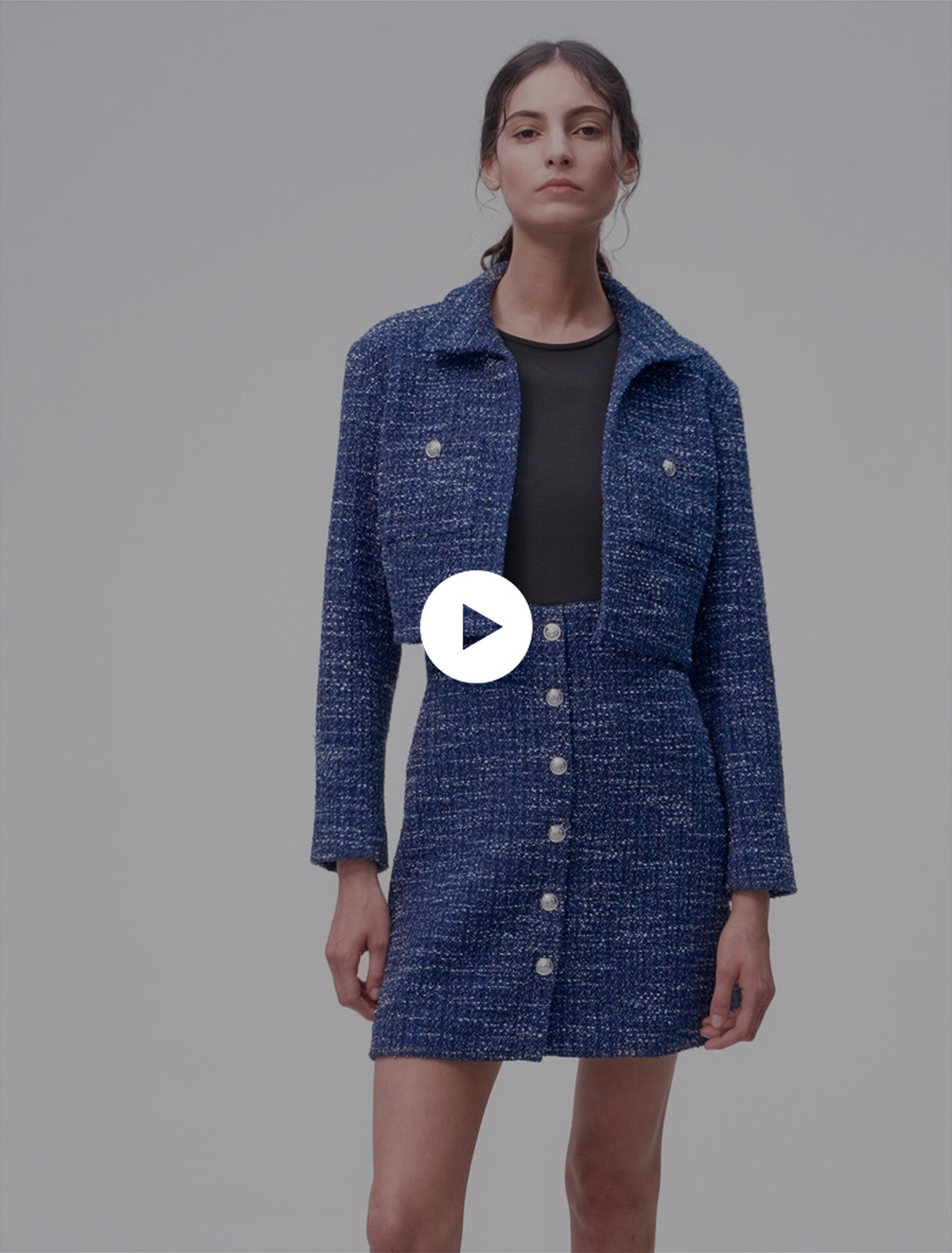 2-in-1 tweed dress