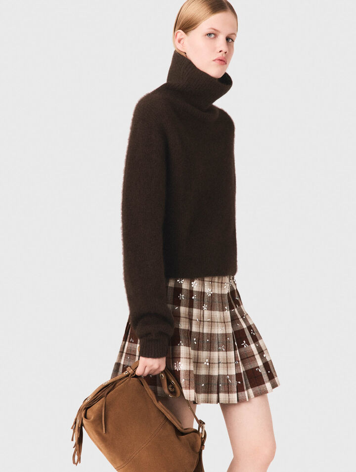 Yak blend roll-neck jumper