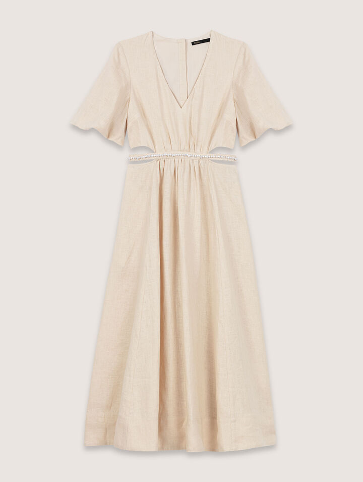 Linen maxi dress