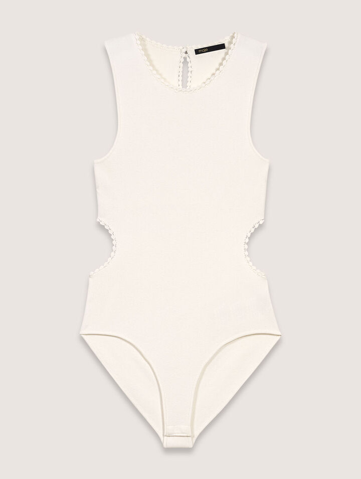 Backless jewellery neck bodysuit