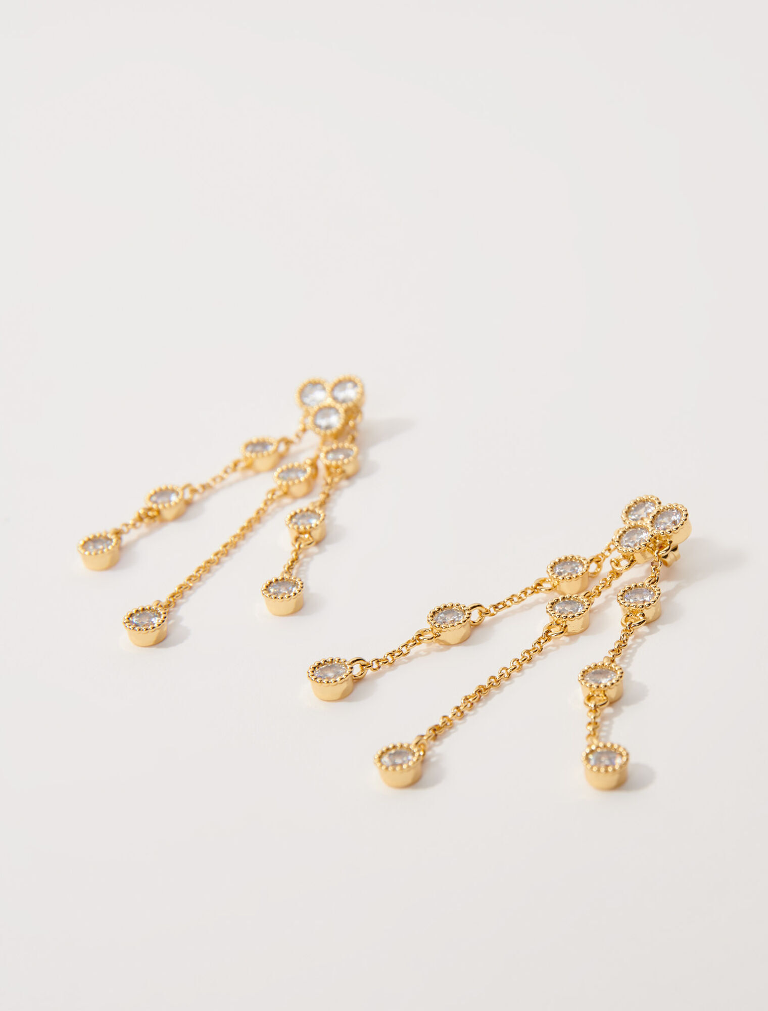 Gold-plated recycled brass earrings