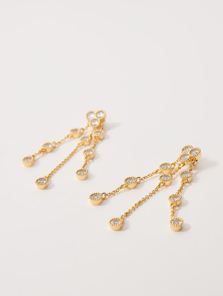 Gold-plated recycled brass earrings