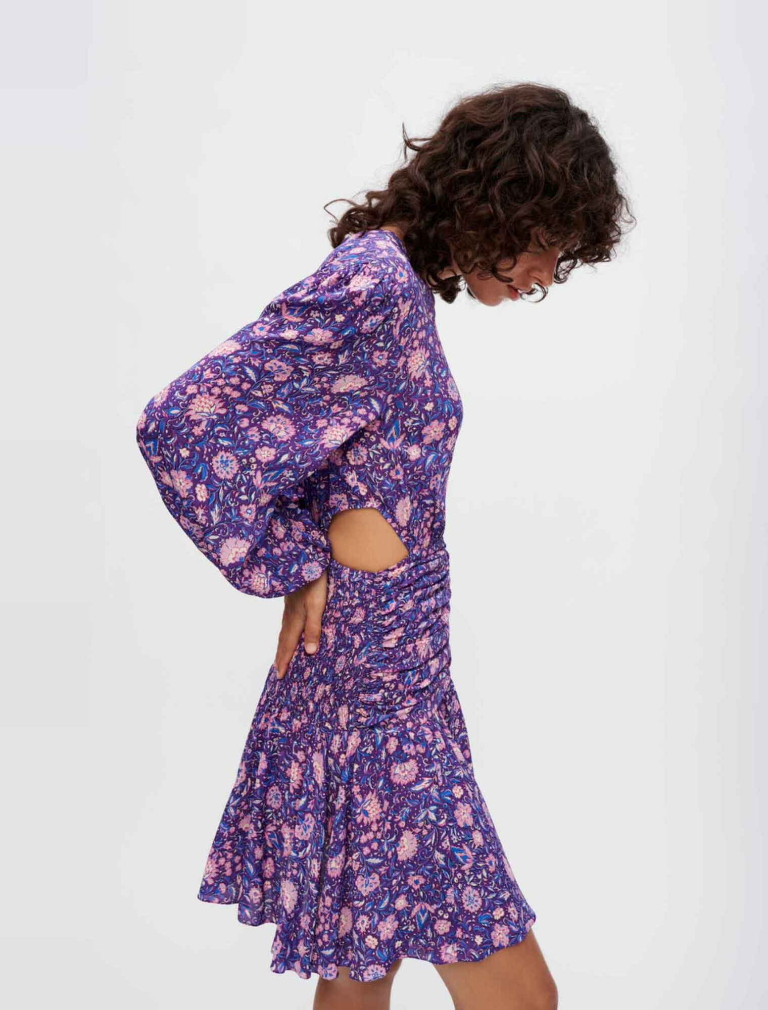Dahlia printed viscose dress