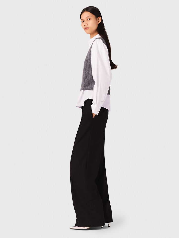 Wide-leg suit trousers