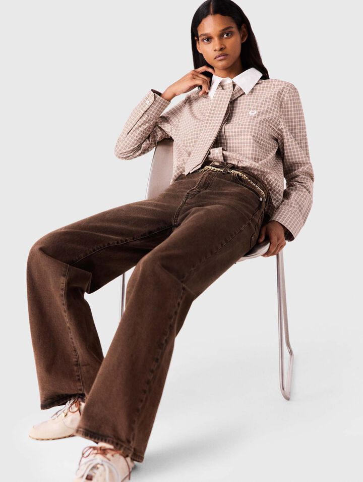Bootcut jeans with chain