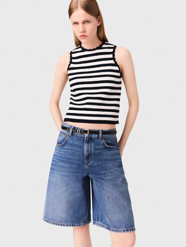 Slim belt with square buckle