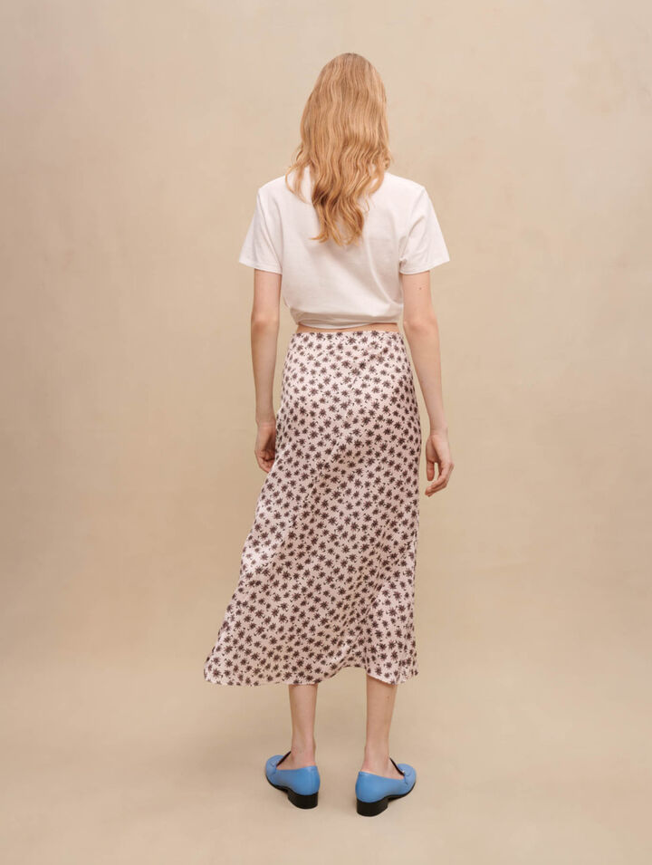 Slit midi skirt