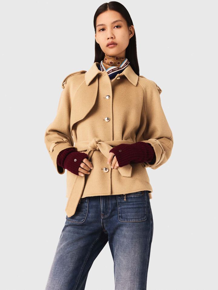 Short double-faced coat