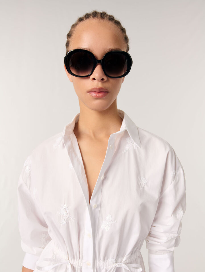 Short embroidered shirt