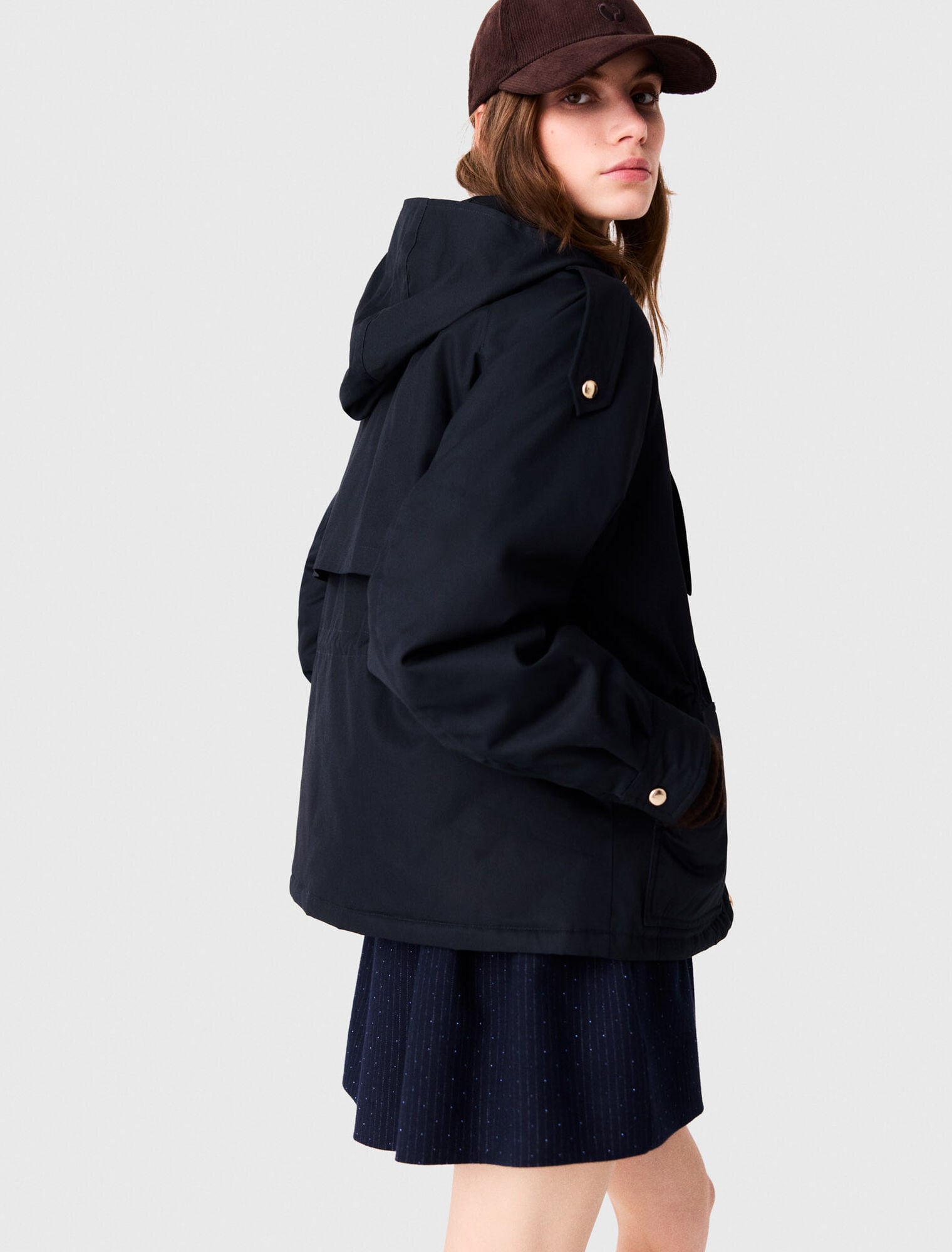 Mid-length quilted parka
