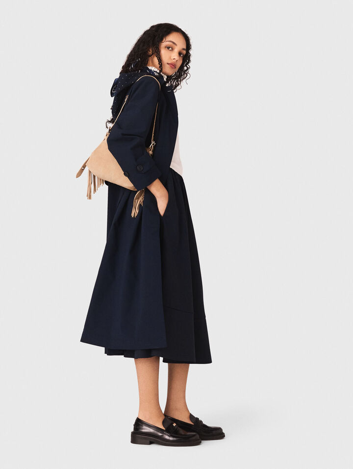 Removable rhinestone-hood trench