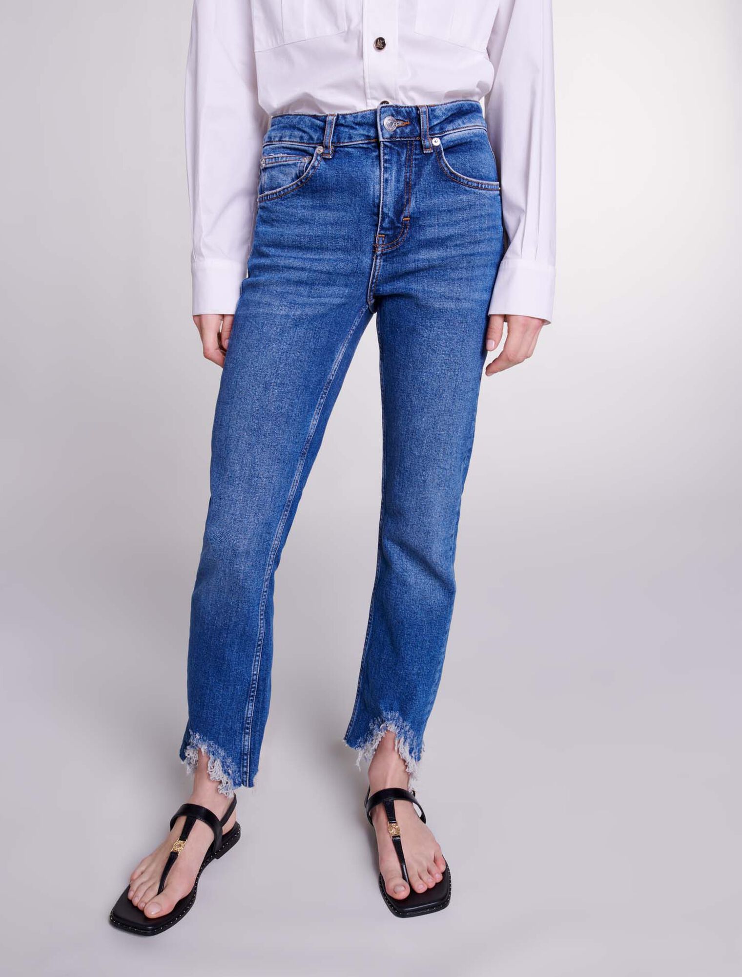 Skinny ripped jeans