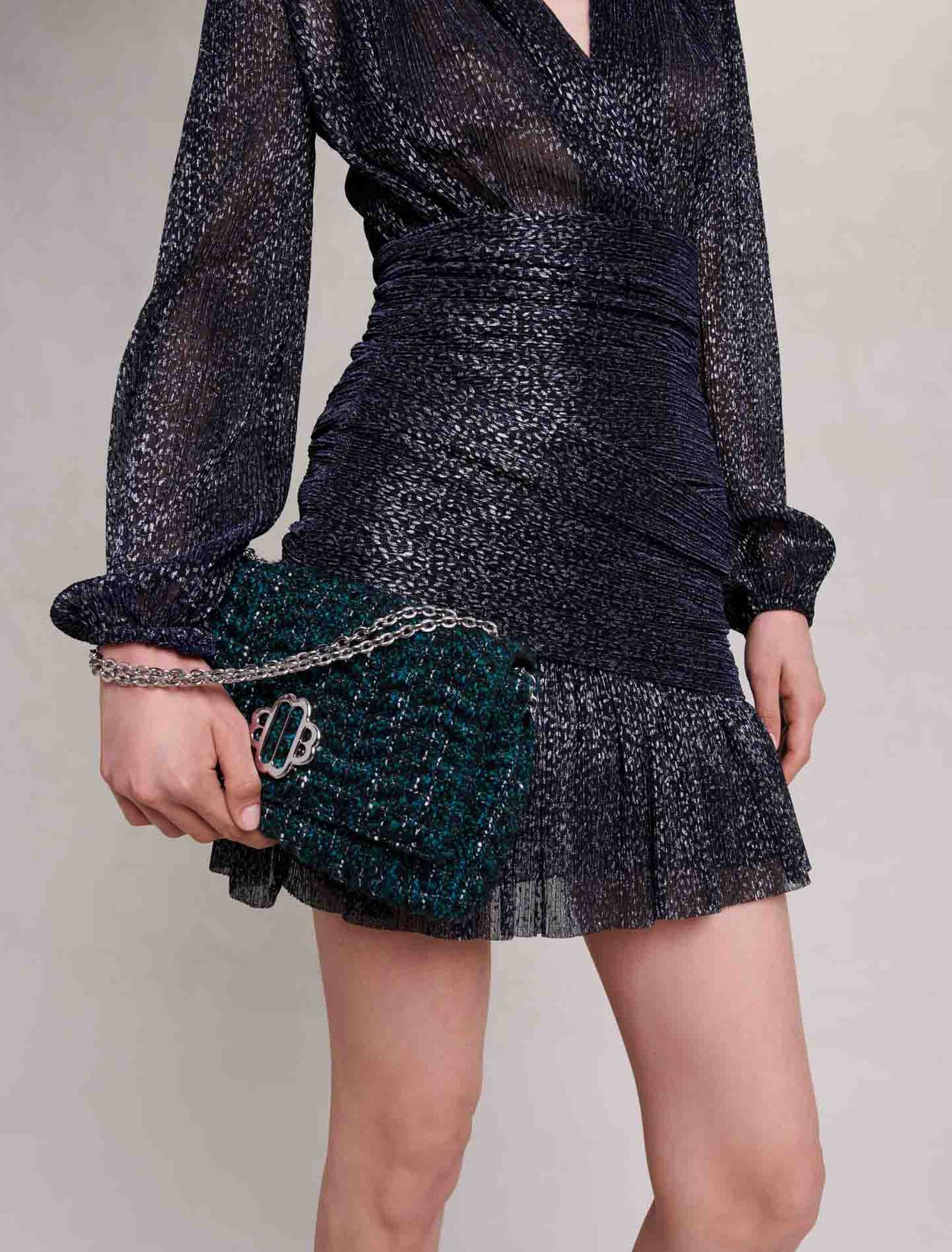 Draped lurex dress