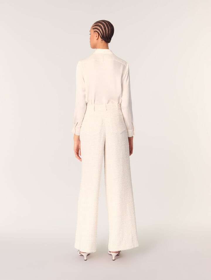 White silk shirt