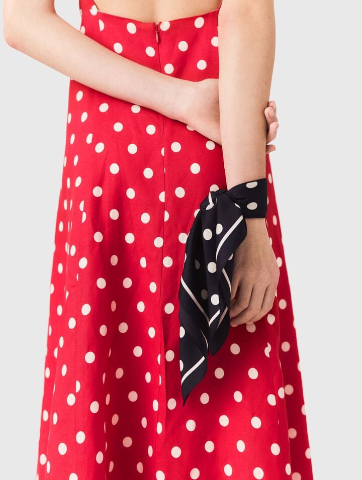 Silk polka dot bandana
