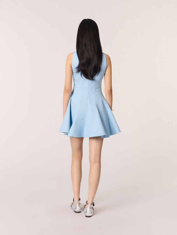 Short flared cotton dress