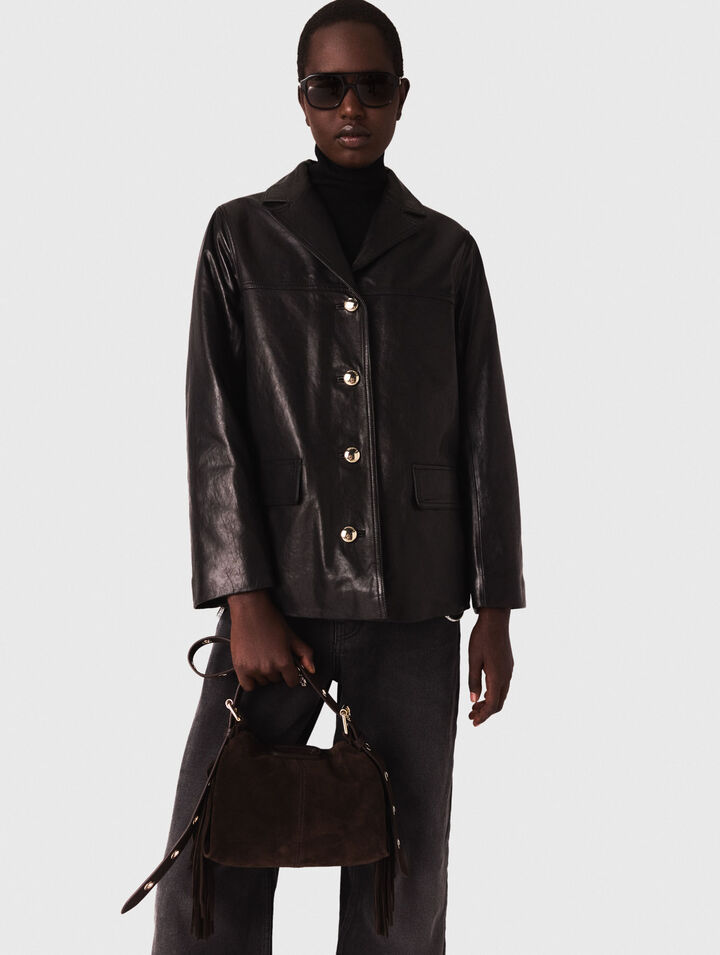 Quilted leather jacket