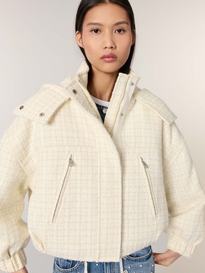 Tweed down jacket