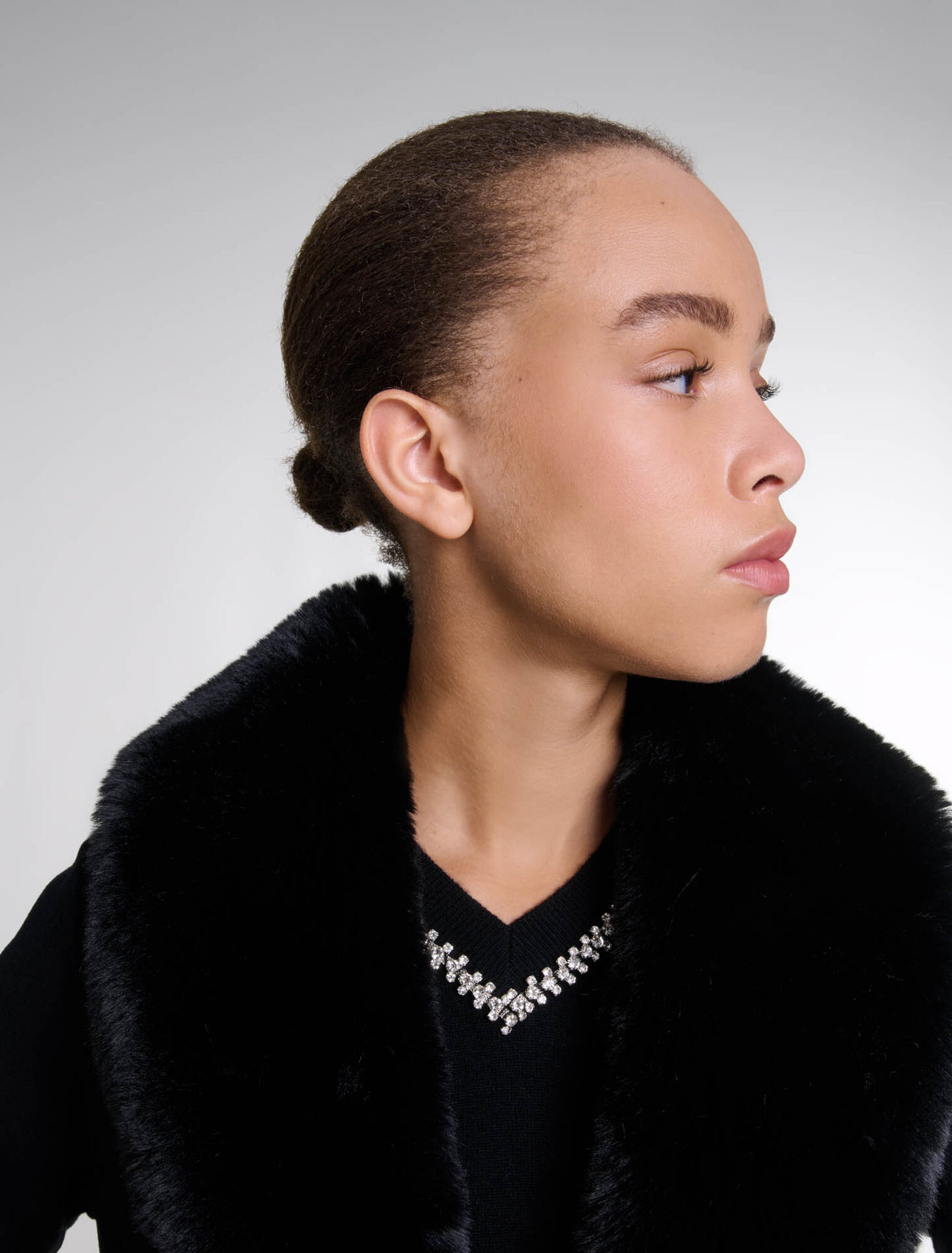 Double-faced mid-length coat