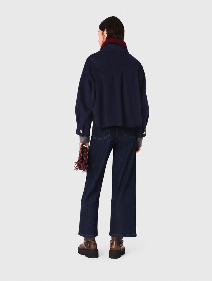 Cropped wool jacket
