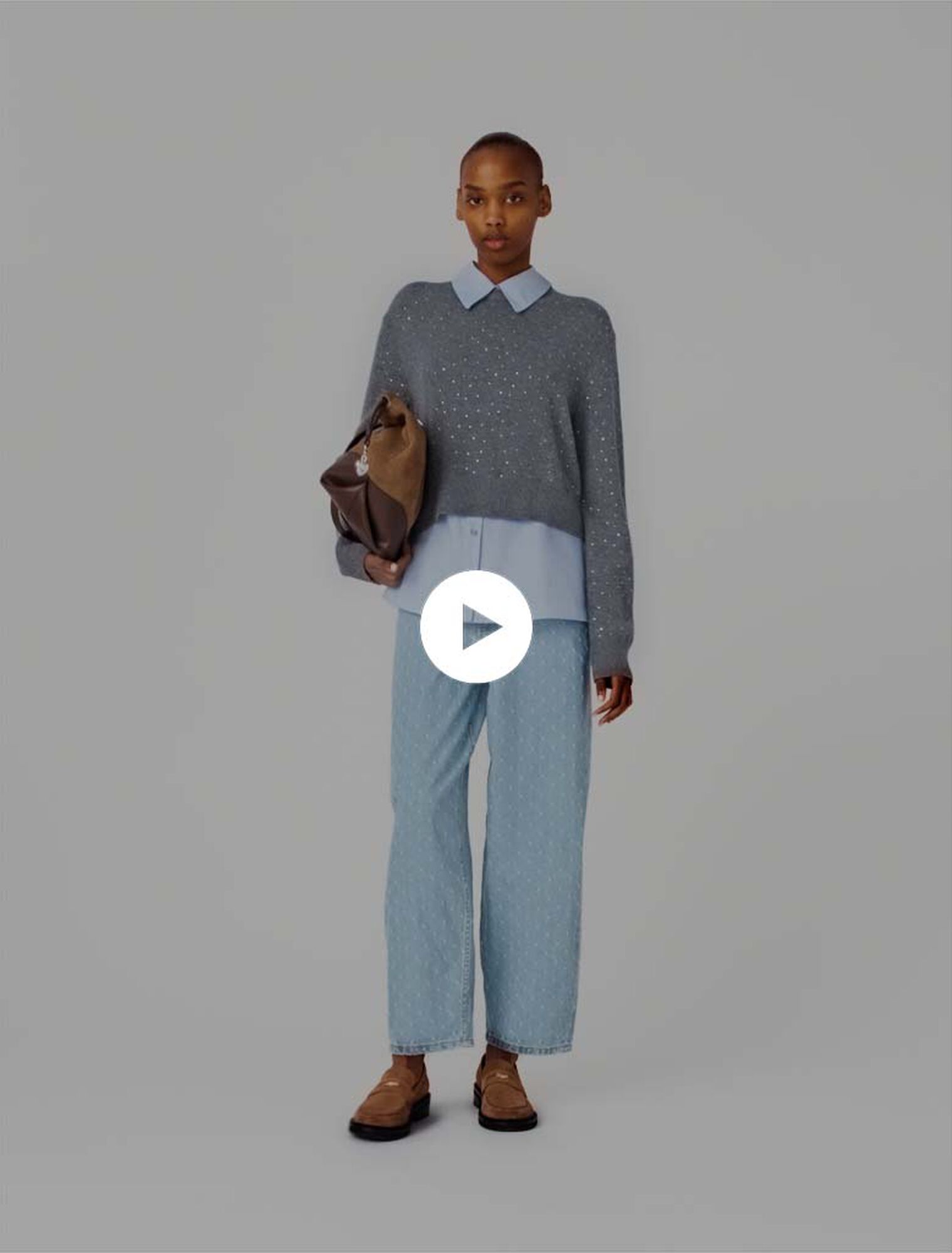 Removable rhinestone trim jumper