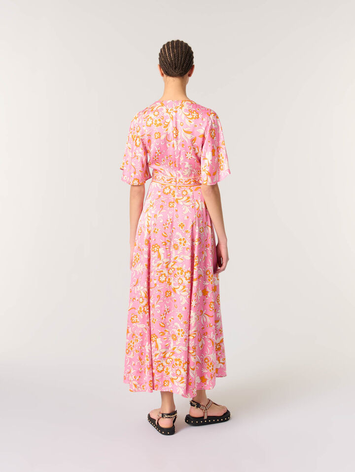 Patterned flowing maxi dress